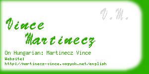 vince martinecz business card